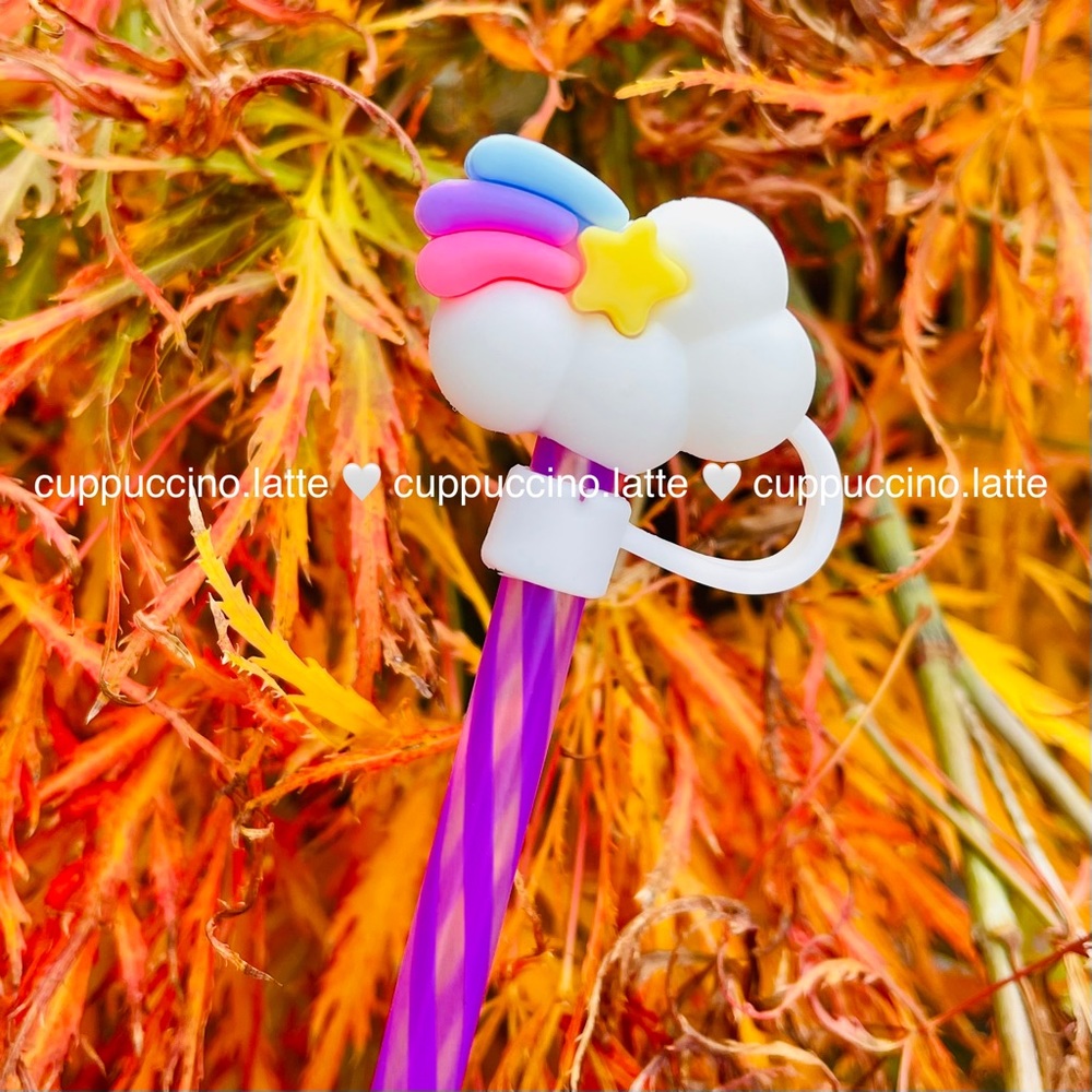 💫NEW☁️Shooting Star & Cloud Straw Topper Cover